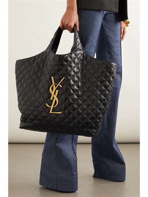 ysl quilted leather tote|ysl tote shopper.